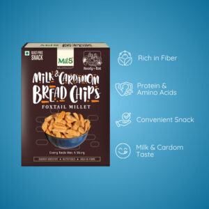 Bread Chips with Milk and Cardamom Crispy Bread Chips Infused with Milk and Cardamom Flavour (40g)