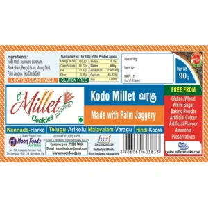 Kodo Millet Palm Sugar Cookies